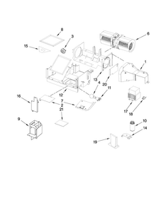 Air Flow Parts Diagram and Parts List for JMV8208WB0  Jenn-Air Microwave