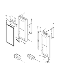 Refrigerator Door Parts Diagram and Parts List for MFC2062DEM01  Maytag Refrigerator
