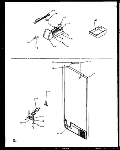 Icemaker/water Valve Diagram and Parts List for TS18RBW-P1158407WW  Amana Refrigerator