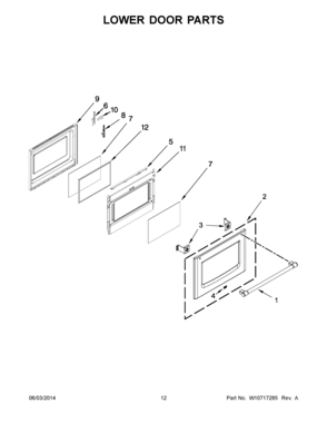 07 - LOWER DOOR PARTS Diagram and Parts List for YMET8820DS00  Maytag Range