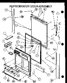 Refrigerator Door Assembly Diagram and Parts List for 86855-P1116907WE  Amana Refrigerator