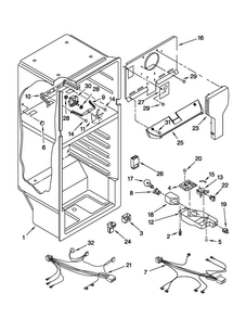 Liner Parts Diagram and Parts List for A8RXNGFXD01  Amana Refrigerator
