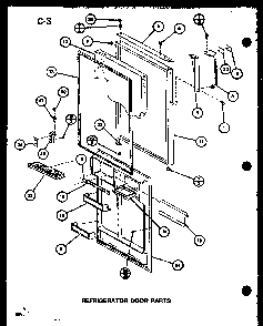 Refrigerator Door Parts Diagram and Parts List for TC20C-P76512-11W  Amana Refrigerator