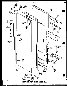 Refrigerator Door Assembly Diagram and Parts List for SRI22GG-P7745511WG  Amana Refrigerator