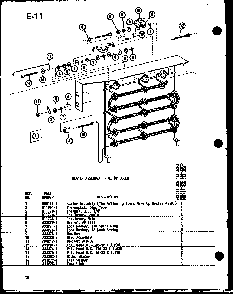 Heater Assembly Diagram and Parts List for 218-3EW P55417-42R Amana Air Conditioner