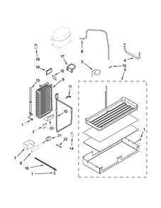 Lower Unit And Tube Parts Diagram and Parts List for JS42NXFXDW05  Jenn-Air Refrigerator