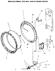 Rear Bulkhead Diagram and Parts List for NG6819L53838  Speed Queen Dryer