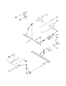 Manifold Parts Diagram and Parts List for ALY2220BDB00  Amana Range