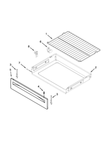Drawer And Broiler Parts Diagram and Parts List for ACR4530BAW0  Amana Range
