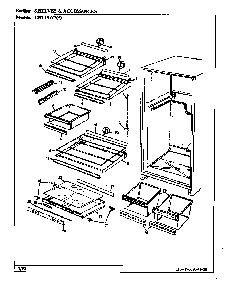 Shelves & Accessories Diagram and Parts List for CNT19W7A CC56A Crosley Refrigerator