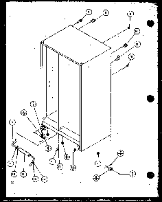 Rollers And Cabinet Back Diagram and Parts List for SZI20ML-P1120101WL  Amana Refrigerator