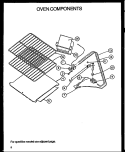 OVEN COMPONENTS Diagram and Parts List for GBK26FS5 P1142147N L Amana Range
