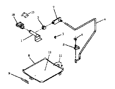Gas Components Diagram and Parts List for RWS216UO P1132409N Caloric Wall Oven