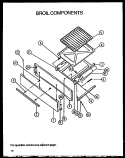 BROIL COMPONENTS Diagram and Parts List for GBK26FS5 P1142147N L Amana Range