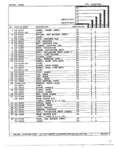 Door Page 2 Diagram and Parts List for LNC-8757A71  Maytag Dryer