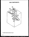 GAS COMPONENTS Diagram and Parts List for AGS780WW P1168602W Amana Range