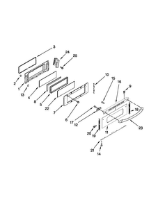 Upper Door Parts Diagram and Parts List for MGR6751BDB18  Maytag Range
