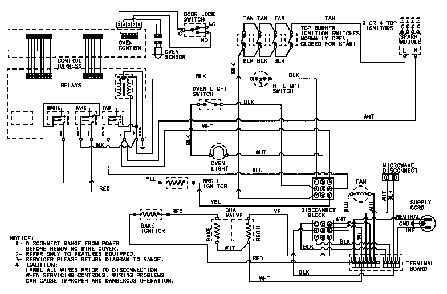 Wiring Information Diagram and Parts List for 6498VVA  Magic Chef Range