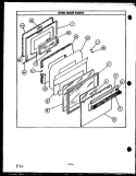 OVEN DOOR PARTS Diagram and Parts List for RSS369  Caloric Range
