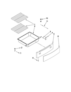 Drawer And Rack Parts Diagram and Parts List for JES8850CAS02  Jenn-Air Range