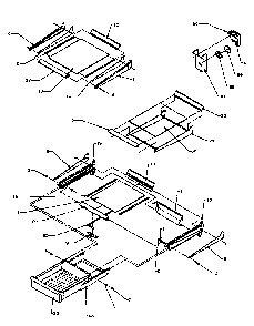 Cabinet Shelving Diagram and Parts List for TC18A3L-P1181812WL  Amana Refrigerator