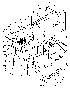 Evaporator Area Diagram and Parts List for TX22R-P1157702W  Amana Refrigerator
