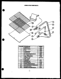 LOWER OVEN COMPONENTS Diagram and Parts List for RKS394  Caloric Microwave Oven Combo