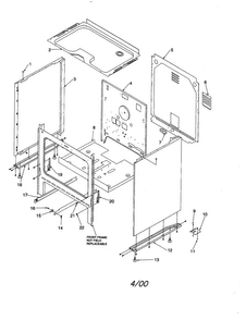 Cabinet Diagram and Parts List for ARR3400L-P1143806NL  Amana Range