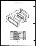 OVEN DOOR - BLACK GLASS Diagram and Parts List for RKS394  Caloric Microwave Oven Combo