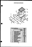 LOWER BROILER COMPONENTS Diagram and Parts List for RKS394  Caloric Microwave Oven Combo