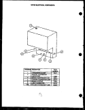 UPPER ELECTRICAL COMPONENTS Diagram and Parts List for RKS394  Caloric Microwave Oven Combo