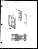 CONTROL PANEL - MICROWAVE Diagram and Parts List for RKS394  Caloric Microwave Oven Combo