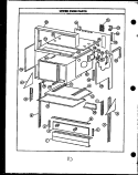 UPPER OVEN PARTS Diagram and Parts List for RKS394  Caloric Microwave Oven Combo