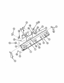 Control Panel Diagram and Parts List for S136B-C  Jenn-Air Range