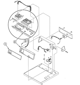 Control Panel Diagram and Parts List for SDEC07WJ  Speed Queen Dryer