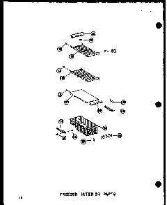Freezer Interior Parts Diagram and Parts List for SRI19W-AG-P60340-24WG  Amana Refrigerator
