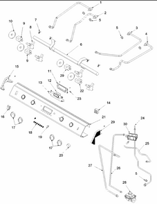 C Panel (acl200 Grill For All Agsd's) Diagram and Parts List for ACL200-P1133392N  Amana Range