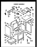 CABINET ASSY Diagram and Parts List for RSS343  Caloric Range