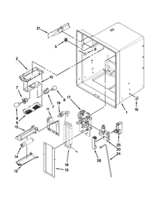 Refrigerator Liner Parts Diagram and Parts List for MFI2665XEM8  Maytag Refrigerator