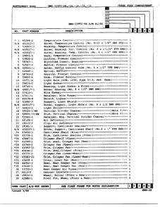 Fresh Food Compartment Page 2 Diagram and Parts List for 22992-OA  Admiral Refrigerator
