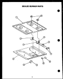 SEALED BURNER PARTS Diagram and Parts List for PHU103  Amana Range