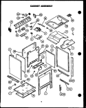 CABINET ASSY Diagram and Parts List for RSS307-OF RSS3070OF Caloric Range