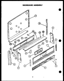 BACKGUARD ASSY Diagram and Parts List for RSS354-OF RSS3540OF Caloric Range