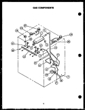 GAS COMPONENTS Diagram and Parts List for RSS307-OF RSS3070OF Caloric Range