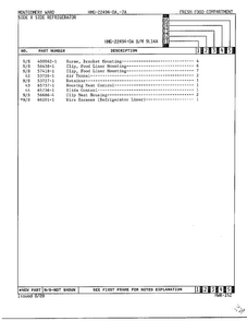 Fresh Food Compartment Page 3 Diagram and Parts List for 22494-OA  Admiral Refrigerator