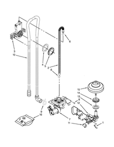 Fill, Drain And Overfill Parts Diagram and Parts List for MDB7609AWW2  Maytag Dishwasher
