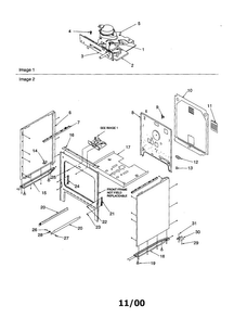 Cabinet Diagram and Parts List for ART6522E-P1143816NE  Amana Range
