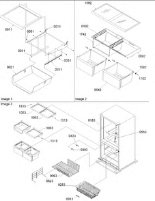 Shelving Diagram and Parts List for BB20VSE-P1321301WS  Amana Refrigerator