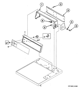 Control Hood Diagram and Parts List for SDE307WF1500  Speed Queen Dryer