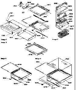 Deli, Shelves, Crisper Assemblies And Accessories Diagram and Parts List for 58635-P1317501WE  Amana Refrigerator